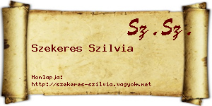 Szekeres Szilvia névjegykártya